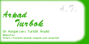 arpad turbok business card
